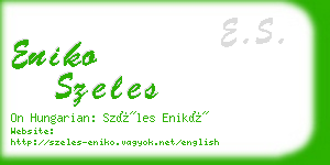 eniko szeles business card